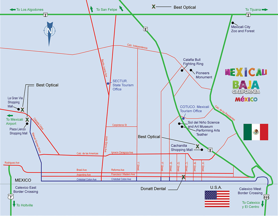 map of Mexicali